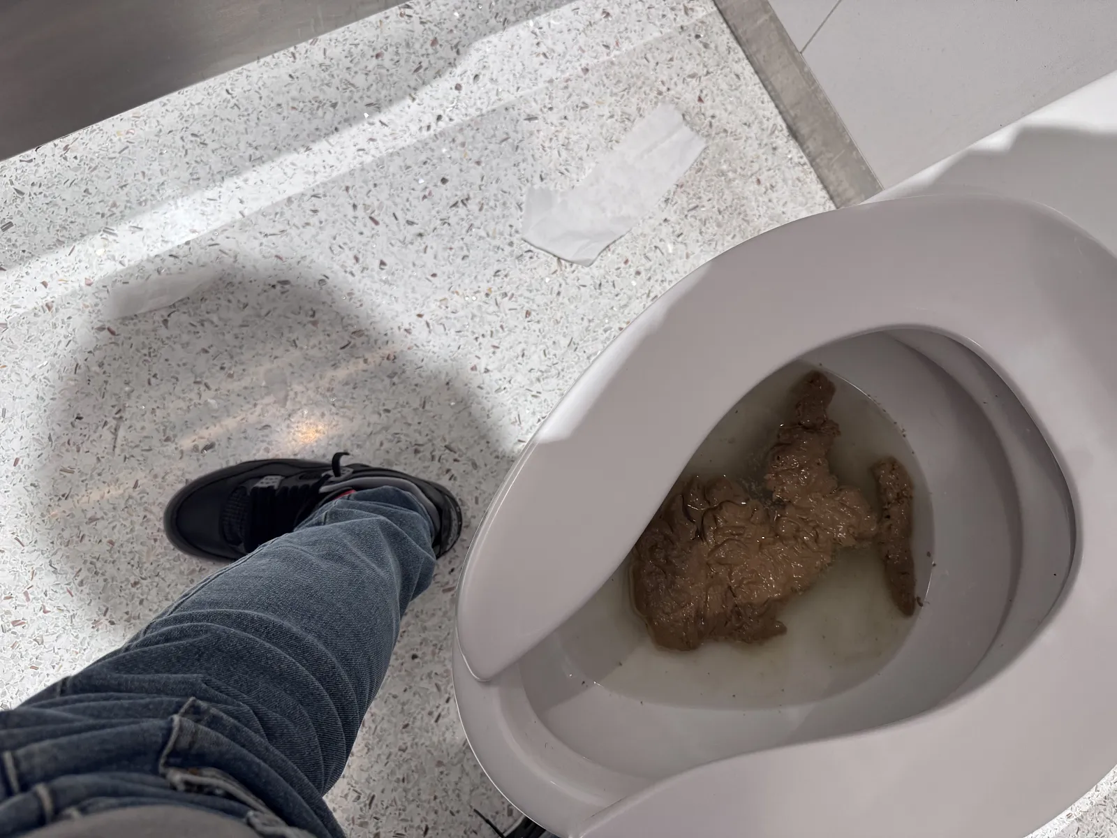 Urgent big dinner poo
