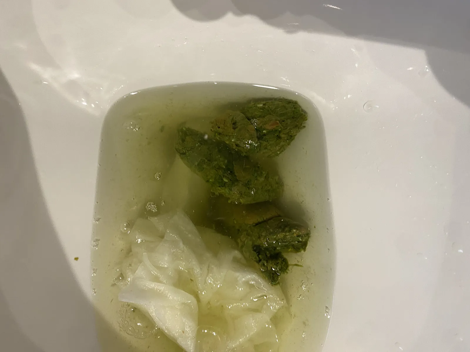 Firm green poop